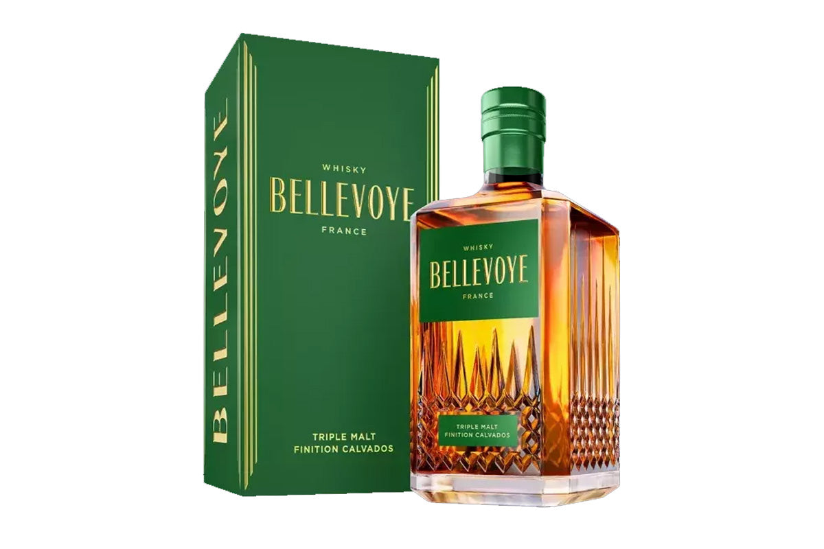 Whisky français BELLEVOYE Vert Triple Malt finition Calvados est à Angers chez A 2 mains le Vin