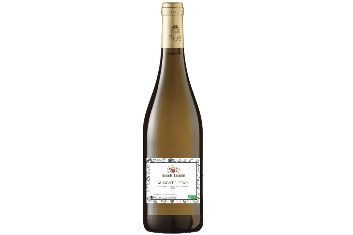 Vaucluse Principauté d'Orange vin blanc sec Bio Muscat Floral Julien de l’Embisque