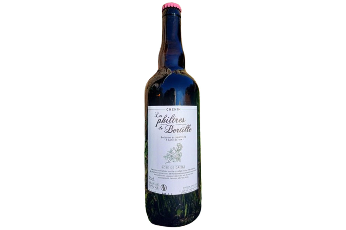 Boisson Aromatisée à base de vin Blanc sec Bio ROSE DE DAMAS Les Philtres de Bertille