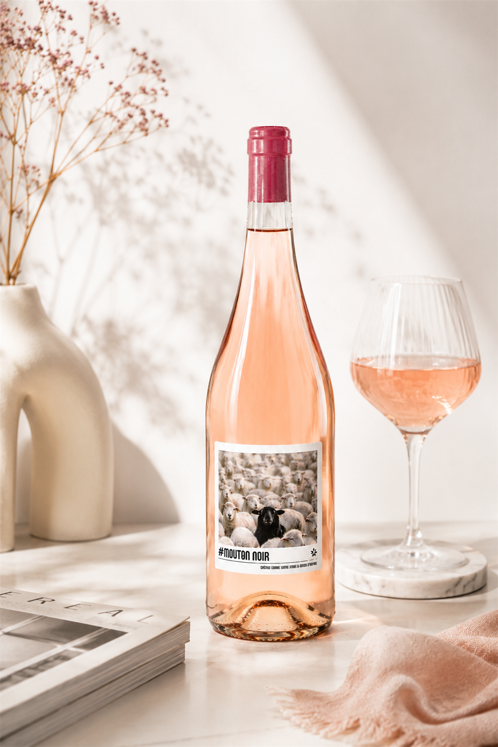 Prsentation mouton noir Rosé de Provence